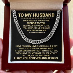 Cuban Chain Necklace Card for Your Beloved Husband